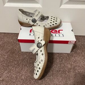 Women’s Rieker Leather Woven Mary Jane Anti-Stress Shoes